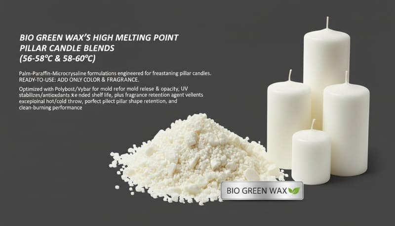 Palm-Paraffin- blended wax for Pillar Candles – Wax Blends product from Bio Green Wax